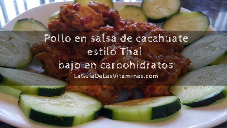 Pollo en salsa de cacahuate estilo thai  bajo en carbohidratos