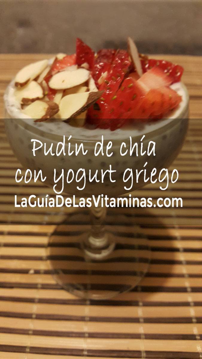 Pudin de chía con yogurt griego