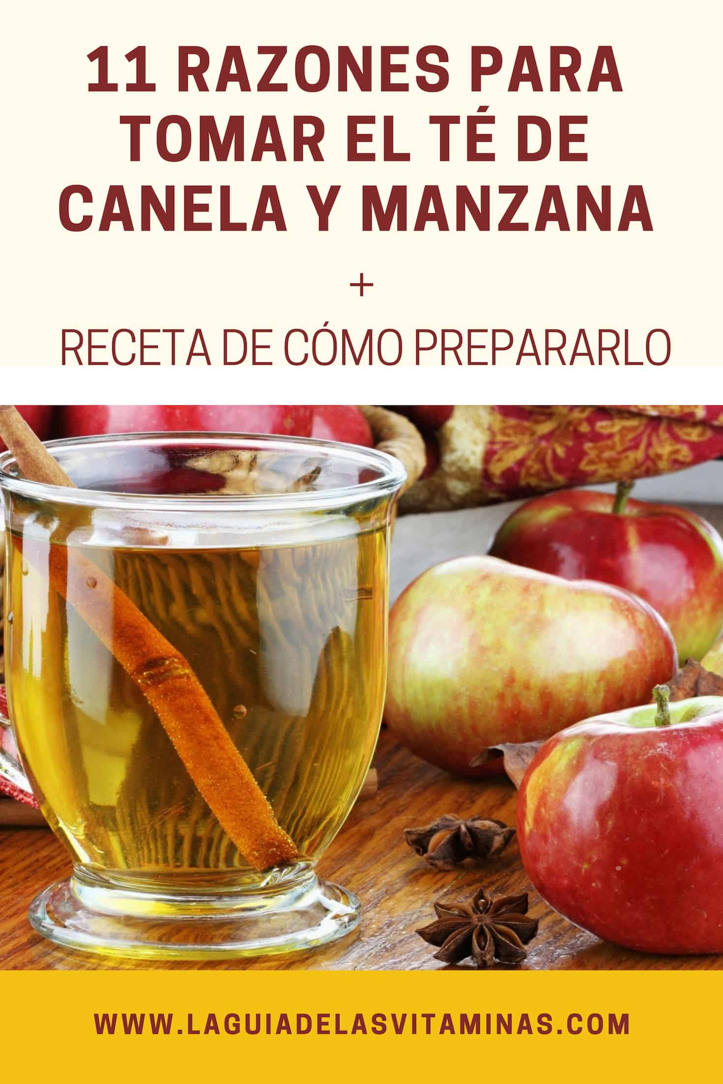 11 razones para tomar el té de canela y manzana + receta